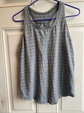 Lululemon Striped Gray Racerback Tank Top